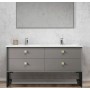 Boston Matte Dark Grey Wall Hung Vanity 1500 Cabinet Only
